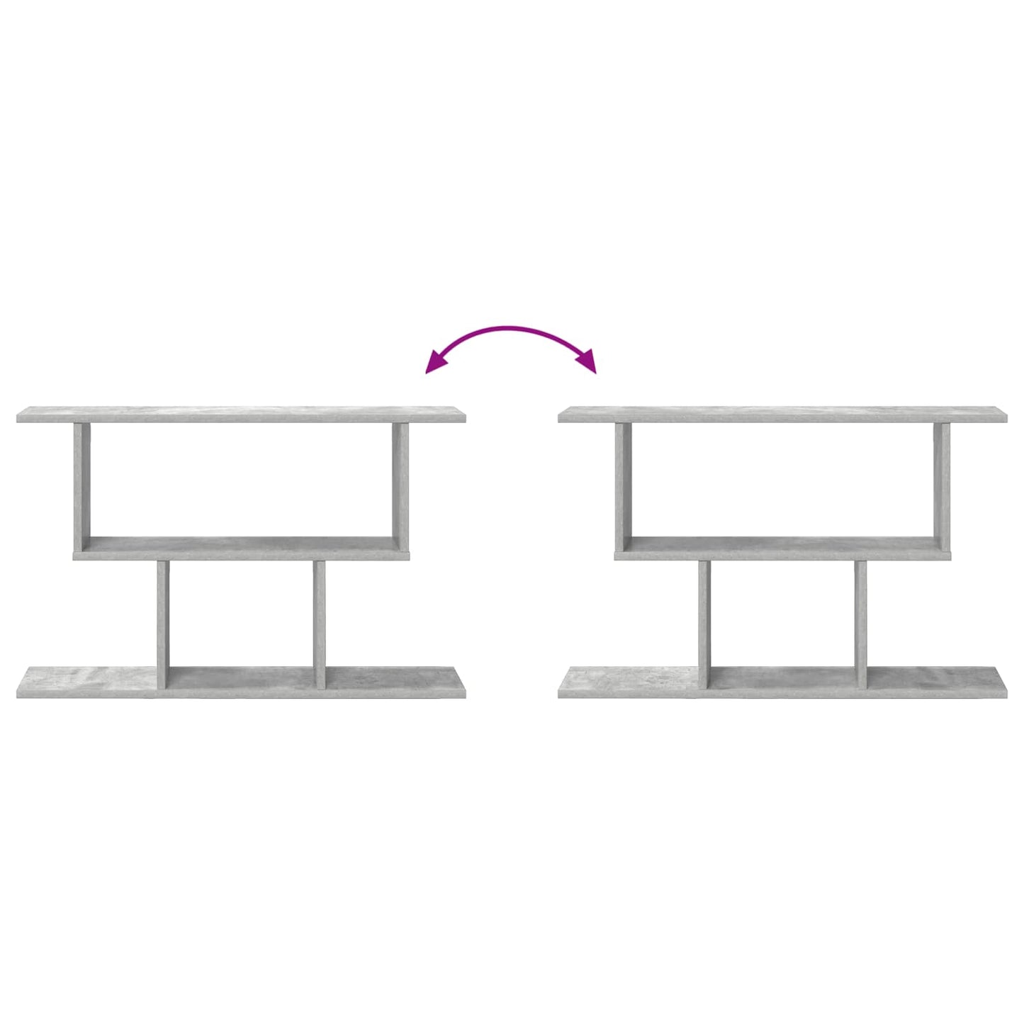 Wall Shelf Concrete Grey 80 x 15 x 50.5 cm Engineered Wood