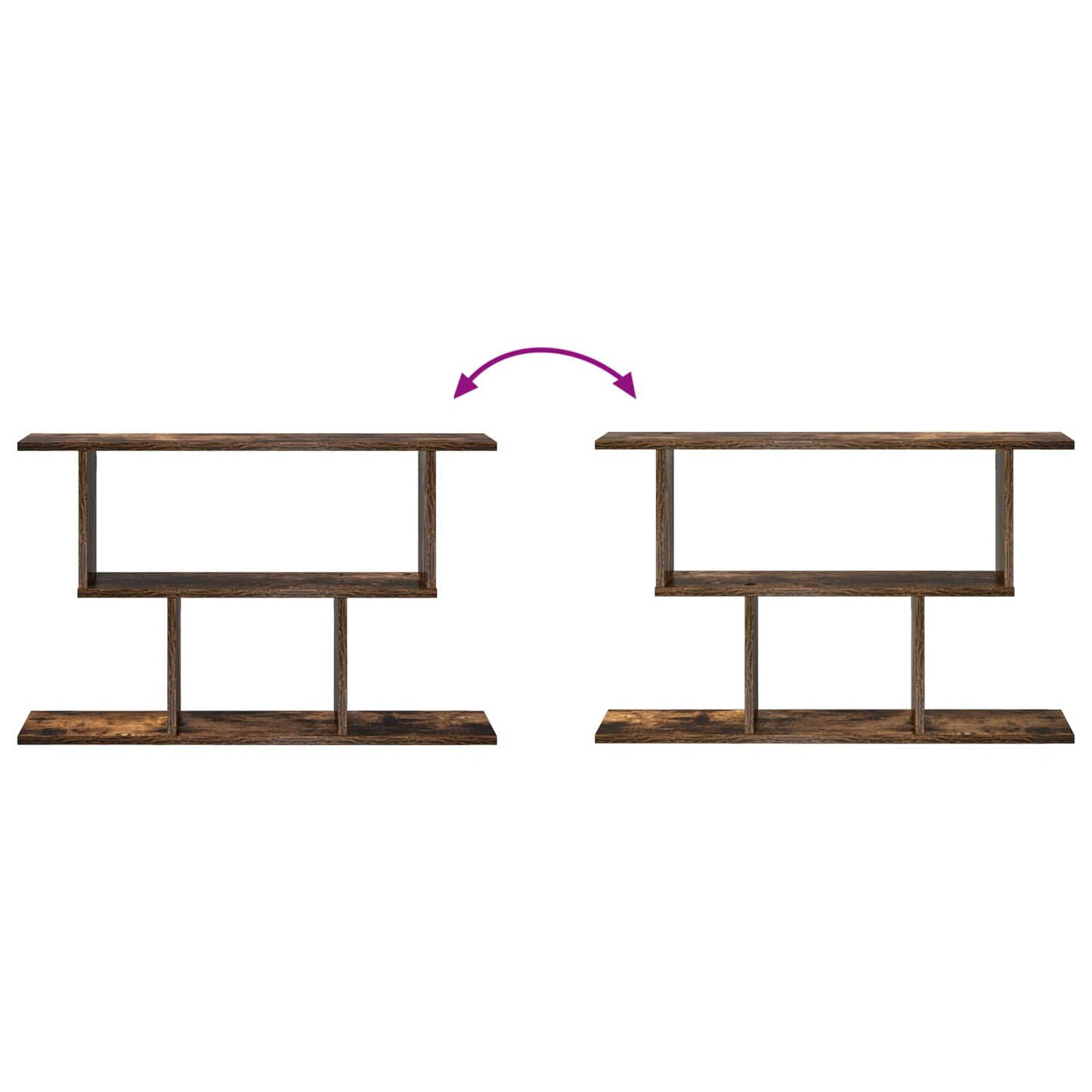 Wall Shelf Smoked Oak 80 x 15 x 50.5 cm Engineered Wood
