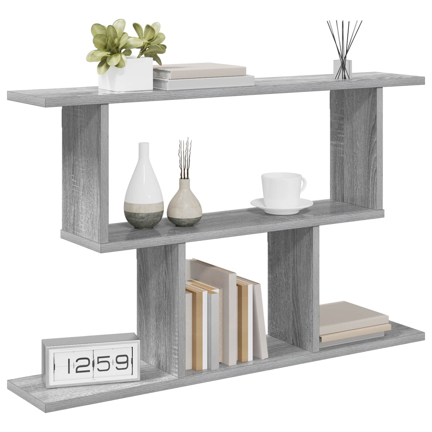 Wall Shelf Grey Sonoma 80 x 15 x 50.5 cm Engineered Wood