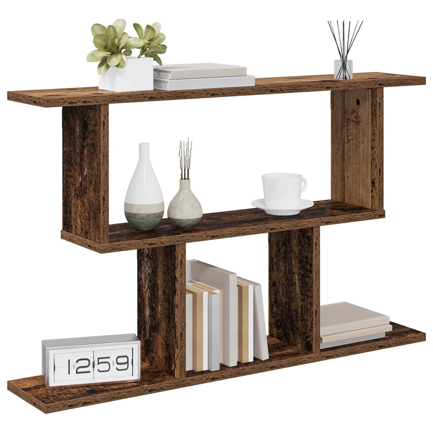 Wall Shelf Old Wood 80 x 15 x 50.5 cm Engineered Wood