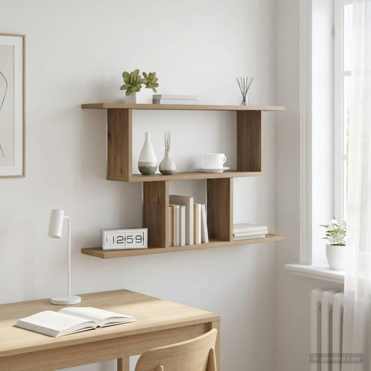 Wall Shelf Artisan Oak 80 x 15 x 50.5 cm Engineered Wood
