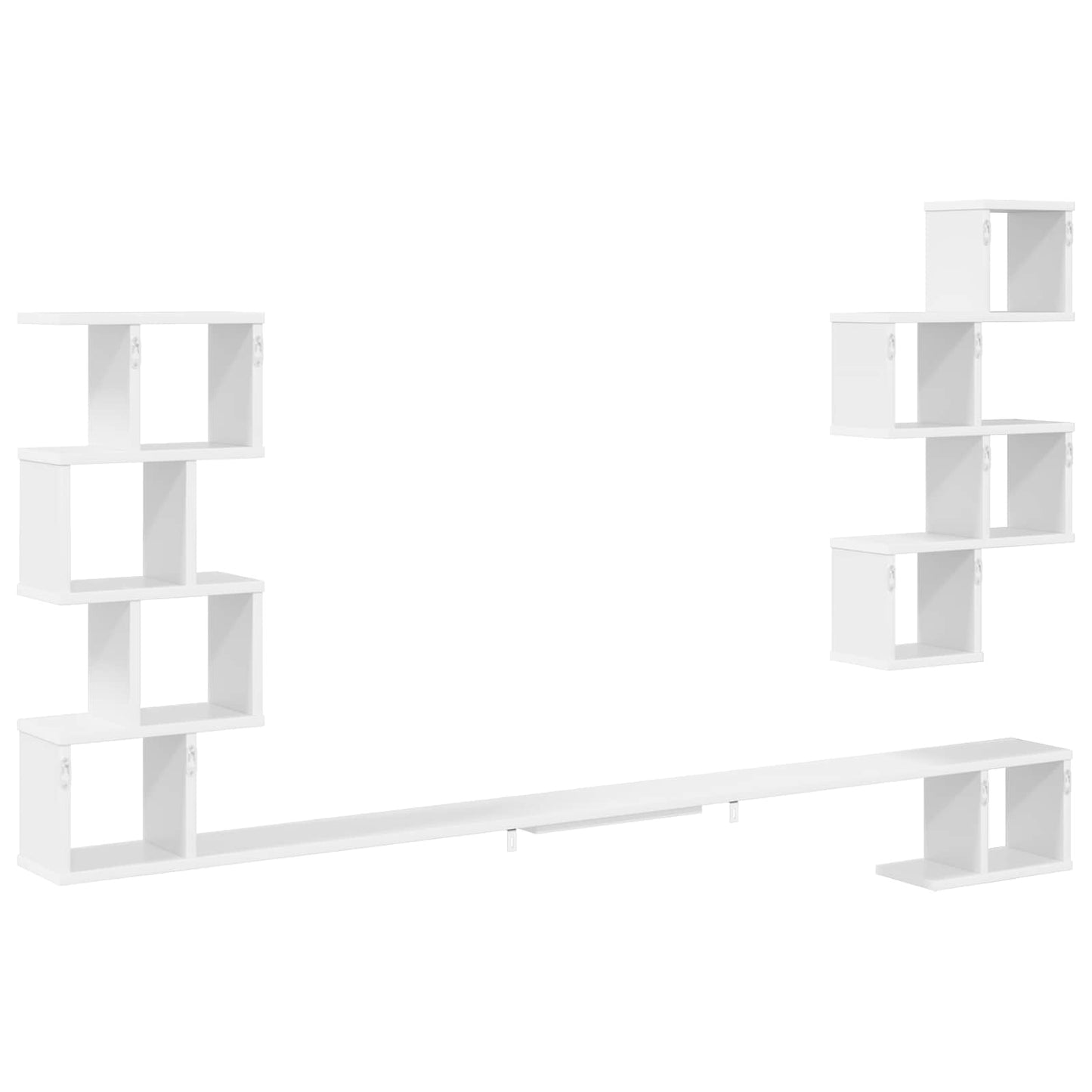 Wall-Mounted TV Shelf White 180 x 15 x 94 cm Engineered Wood