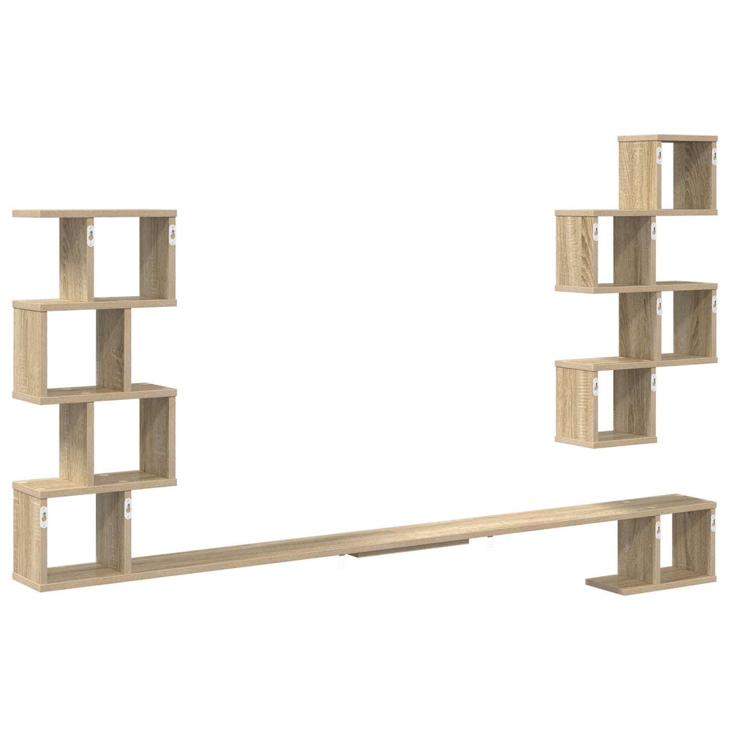 Wall-Mounted TV Shelf Sonoma Oak 180 x 15 x 94 cm