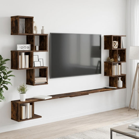 Wall-Mounted TV Shelf Smoked Oak 200 x 15 x 94 cm