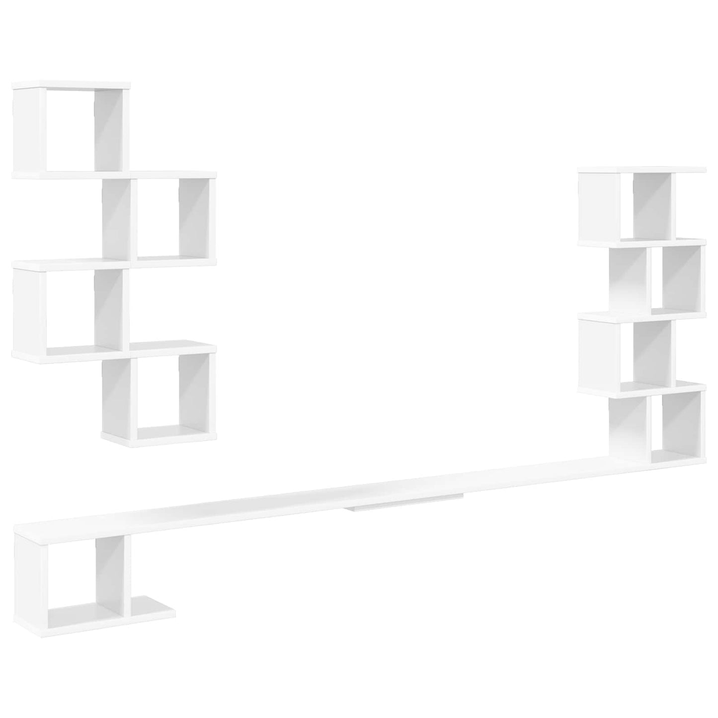 Wall-Mounted TV Shelf White 160 x 15 x 94 cm Engineered Wood