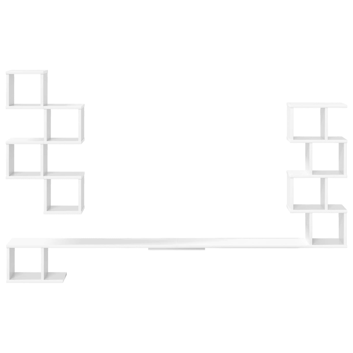 Wall-Mounted TV Shelf White 160 x 15 x 94 cm Engineered Wood
