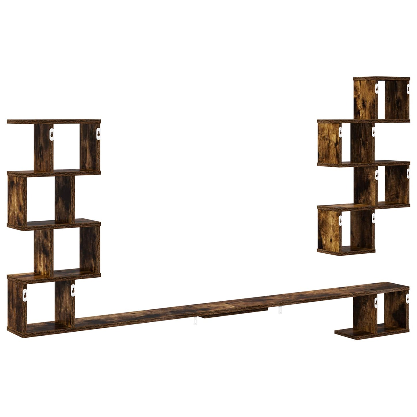 Wall-Mounted TV Shelf Smoked Oak 160 x 15 x 94 cm