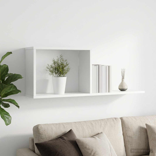 Floating Shelves White 80 x 15 x 30 cm Engineered Wood