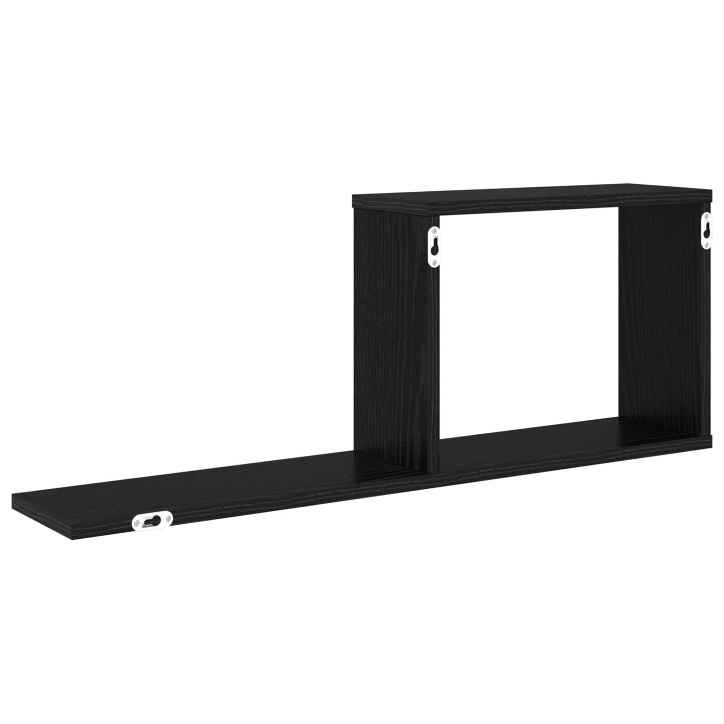 Floating Shelves Black Oak 80 x 15 x 30 cm Engineered Wood