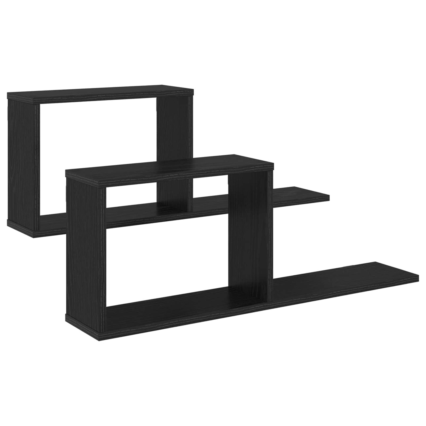 Floating Shelves 2 pcs Black Oak 80 x 15 x 30 cm