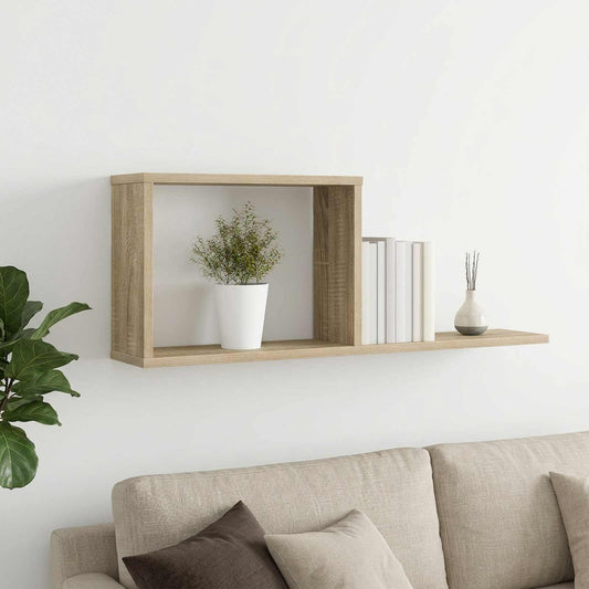 Floating Shelves Sonoma Oak 80 x 15 x 30 cm Engineered Wood