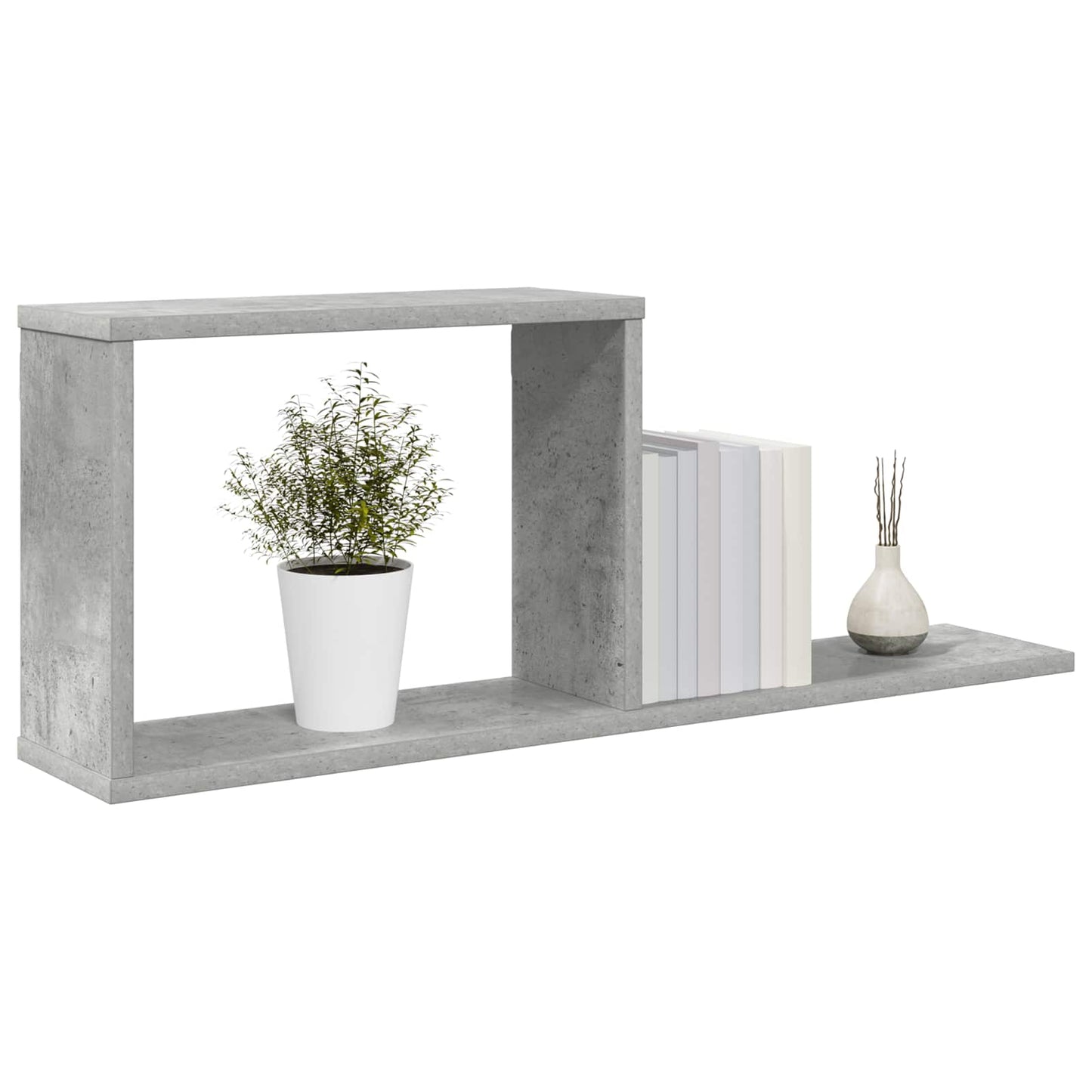 Floating Shelves Concrete Grey 80 x 15 x 30 cm Engineered Wood