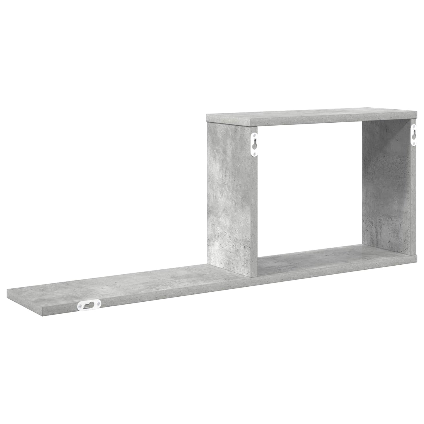 Floating Shelves 2 pcs Concrete Grey 80 x 15 x 30 cm