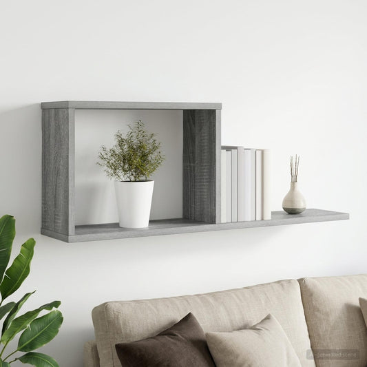 Floating Shelves Grey Sonoma 80 x 15 x 30 cm Engineered Wood