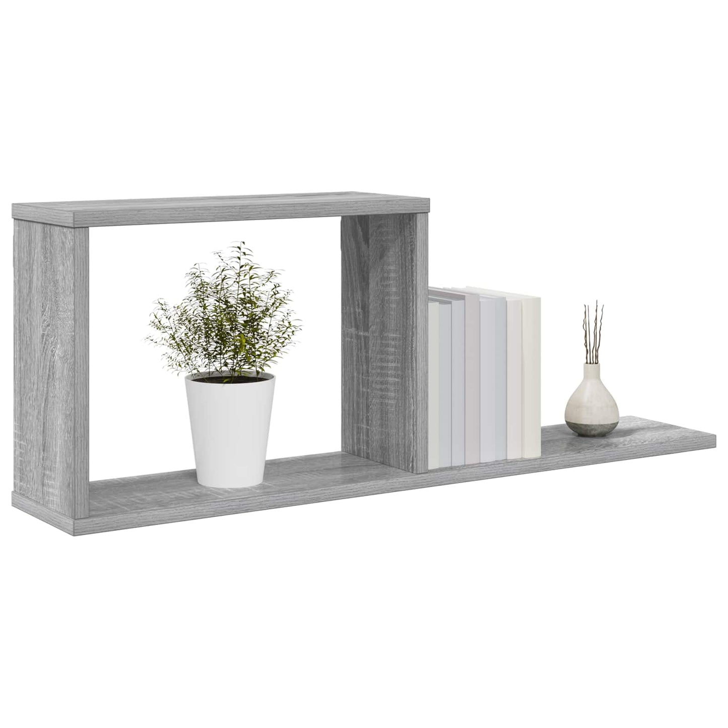 Floating Shelves Grey Sonoma 80 x 15 x 30 cm Engineered Wood