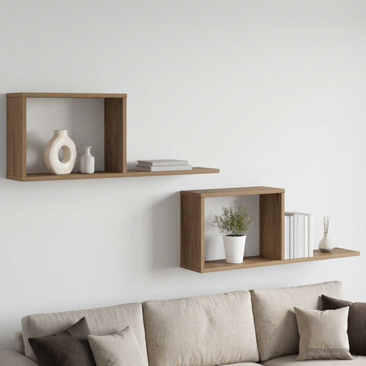 Floating Shelves 2 pcs Artisan Oak 80 x 15 x 30 cm