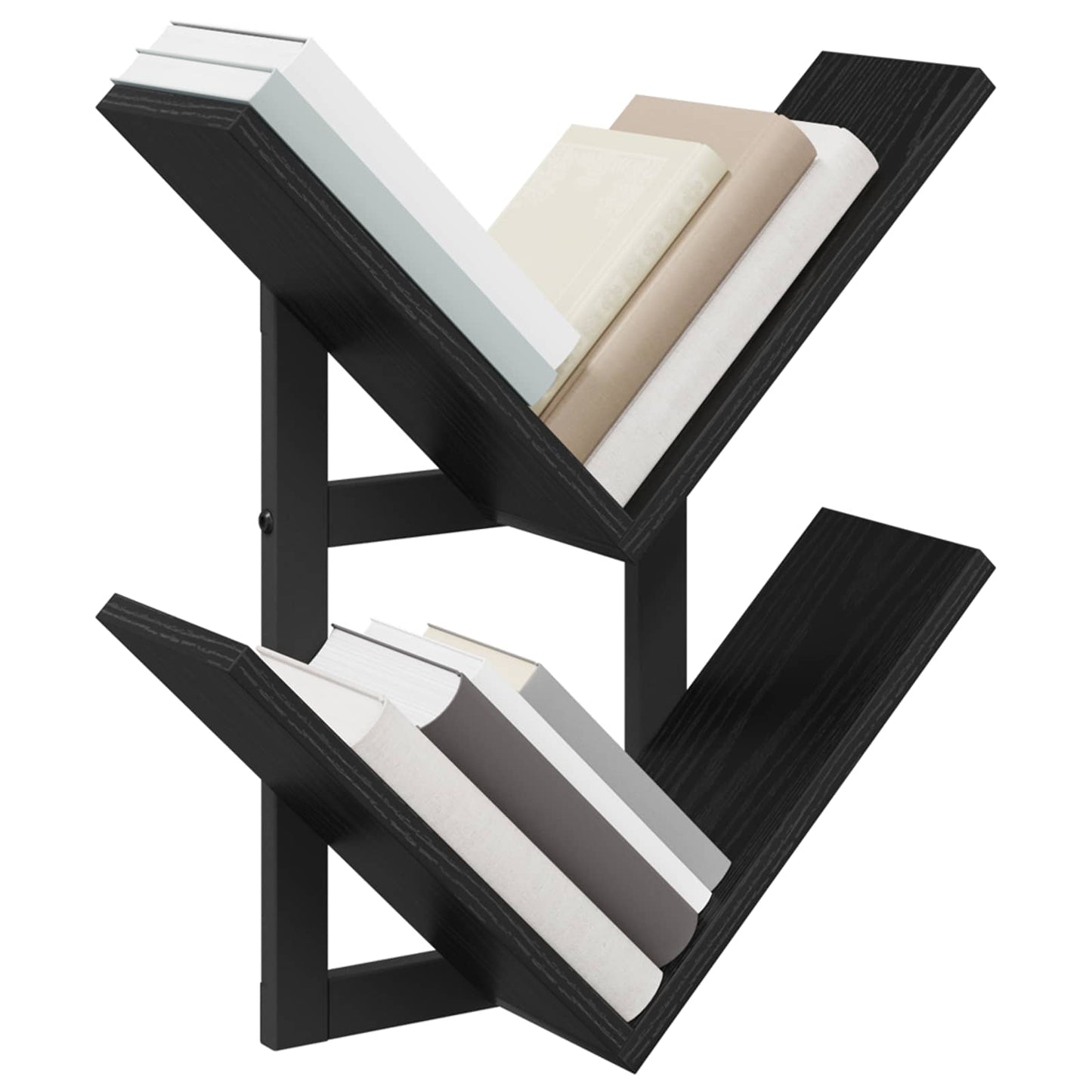 Wall Floating Shelf 2 pcs Black Oak 43 x 15 x 47 cm