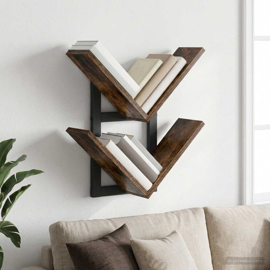 Wall Floating Shelf Smoked Oak 43 x 15 x 47 cm Engineered Wood