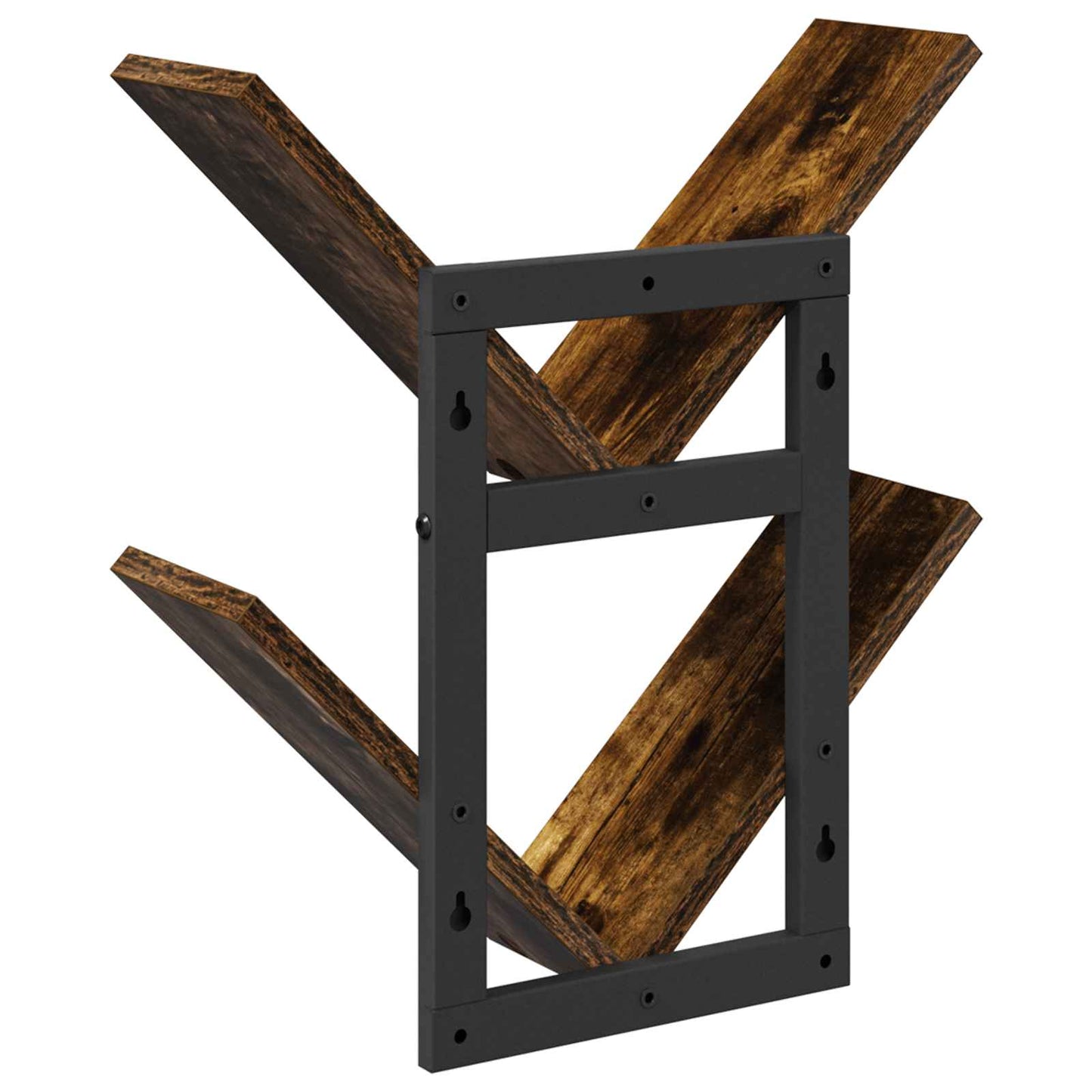 Wall Floating Shelf 2 pcs Smoked Oak 43 x 15 x 47 cm