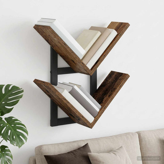 Wall Floating Shelf Old Wood 43 x 15 x 47 cm Engineered Wood