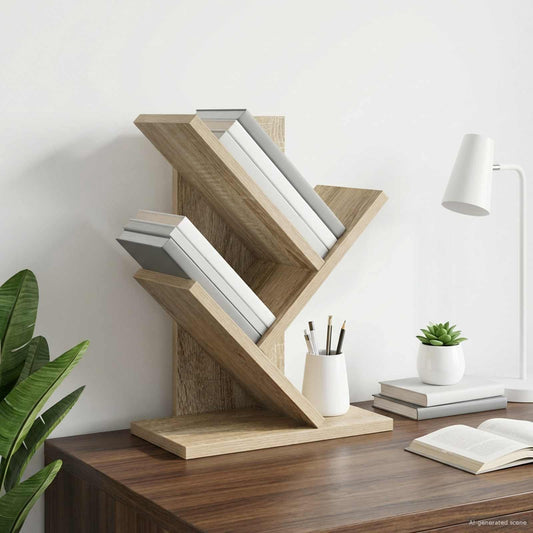 Tree Bookshelf 3-Tier 30 x 18 x 40 cm Engineered Wood