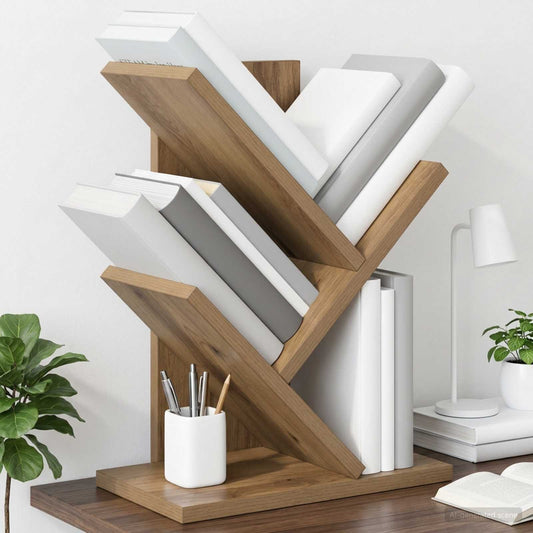 Tree Bookshelf 3-Tier 30 x 18 x 40 cm Engineered Wood