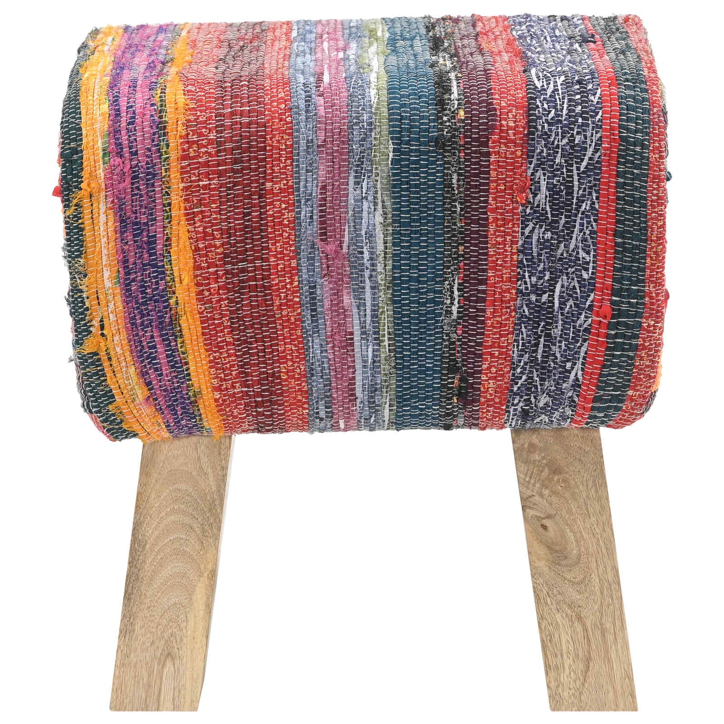Bench 40 x 30 x 45 cm Real Leather Multicolour