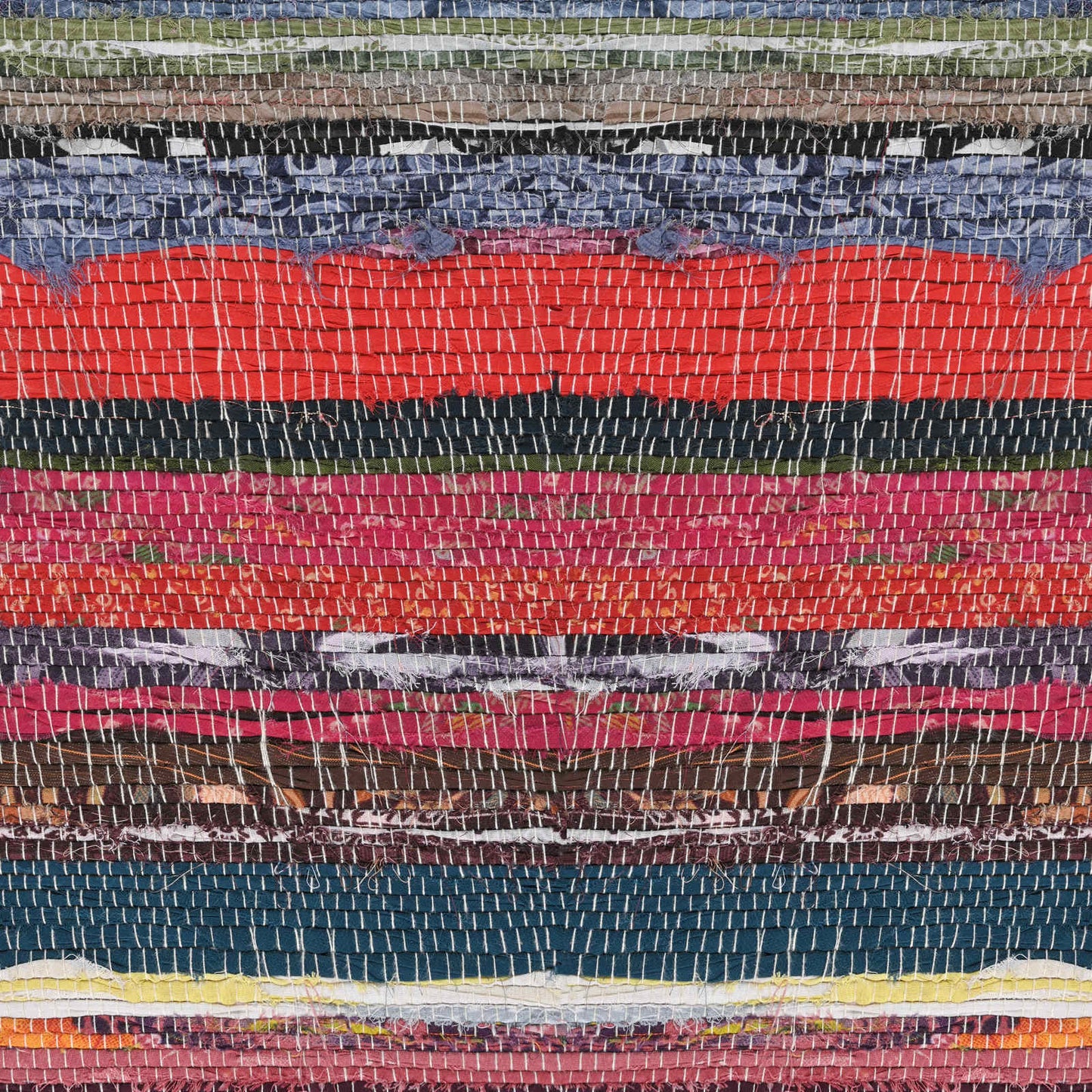 Bench 40 x 30 x 45 cm Real Leather Multicolour