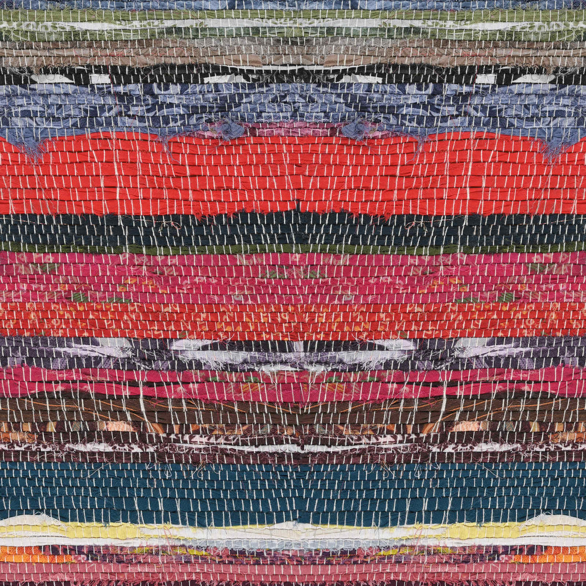 Bench 110 x 30 x 45 cm Real Leather Multicolour