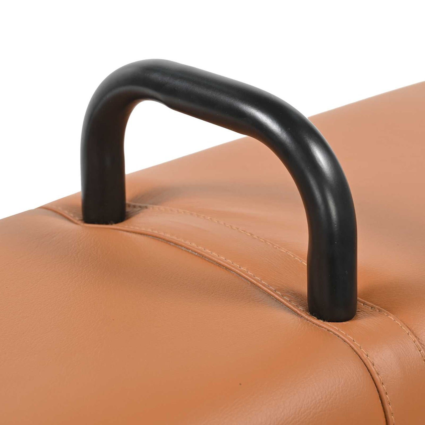 Bench Brown 110 x 30 x 45 cm Real Leather