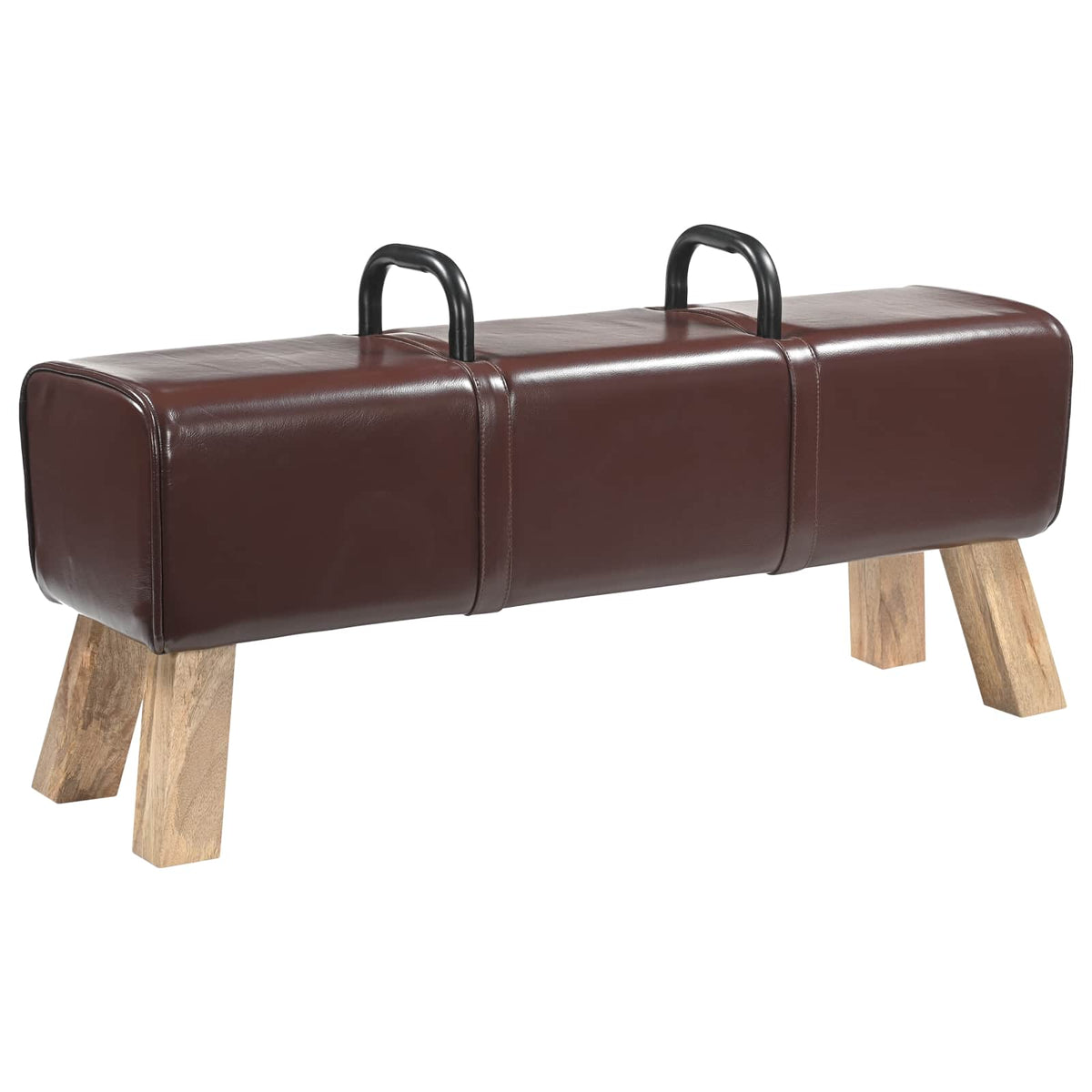 Bench Dark Brown 110 x 30 x 45 cm Real Leather