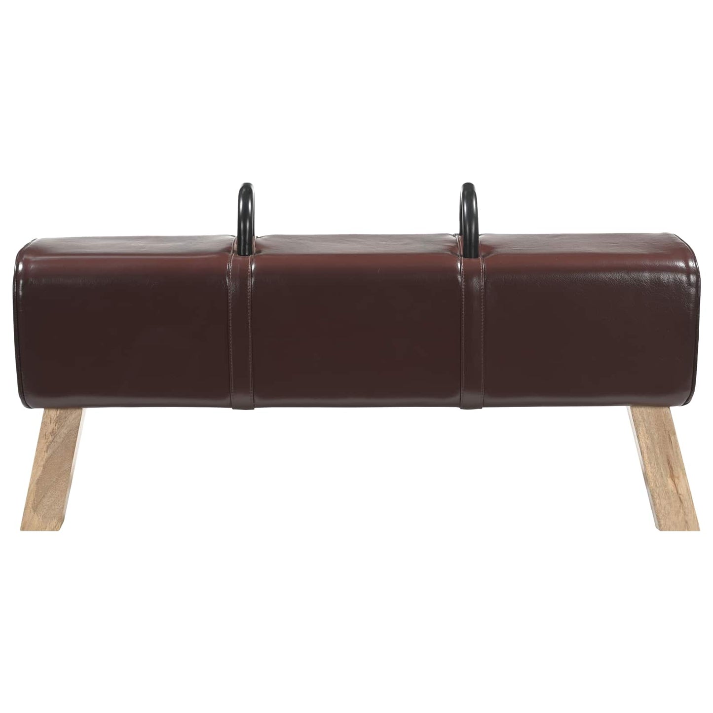 Bench Dark Brown 110 x 30 x 45 cm Real Leather