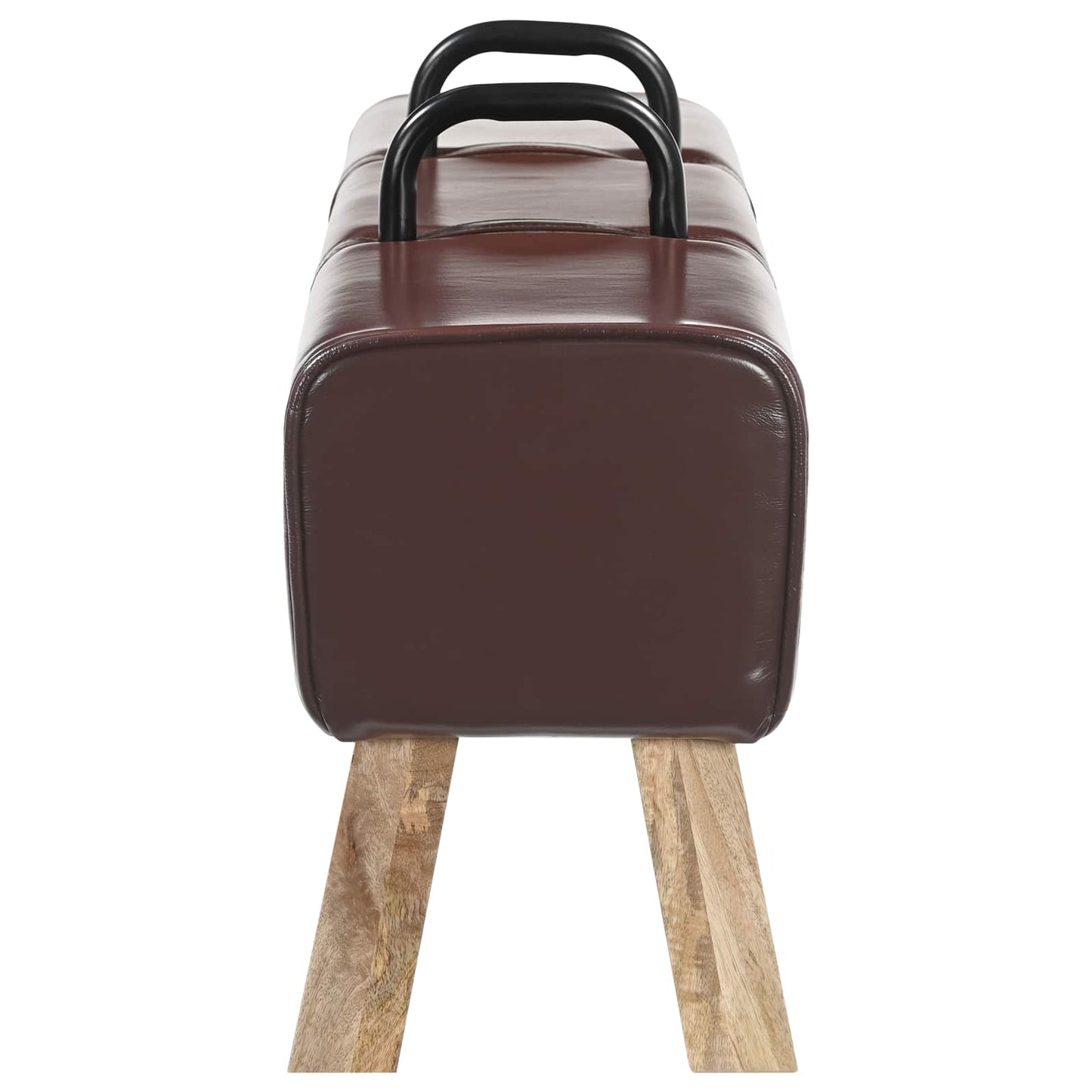 Bench Dark Brown 110 x 30 x 45 cm Real Leather