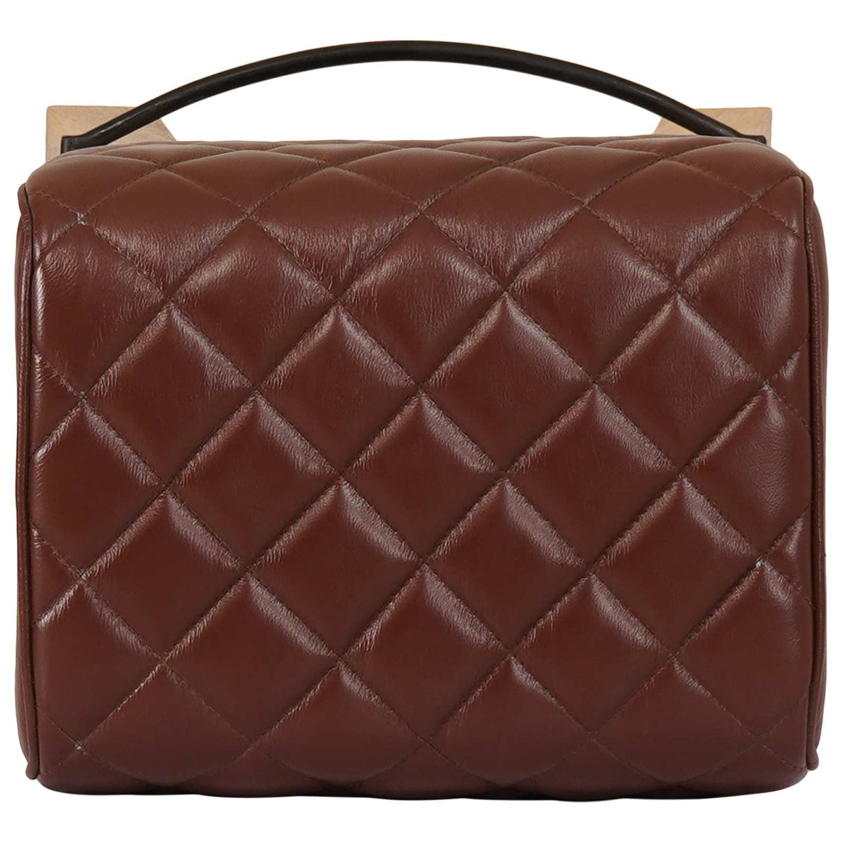 Bar Stool 2 pcs Brown Diamond 44 x 33 x 74 cm Real Leather