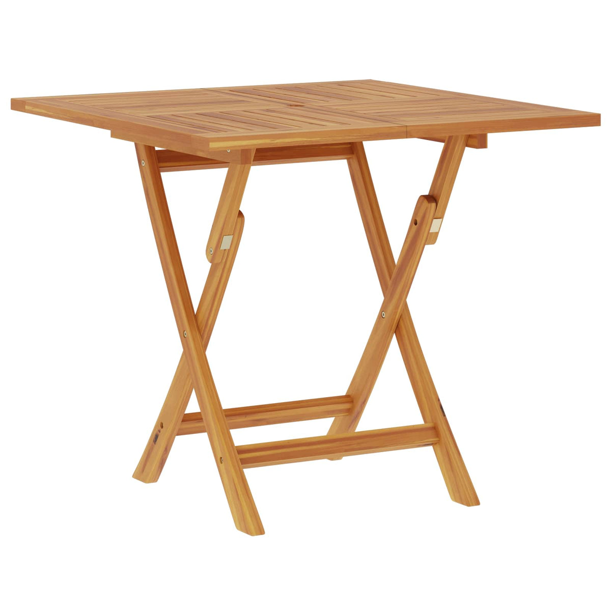 Folding Garden Table Natural 90 x 90 x 75 cm Solid Teak Wood