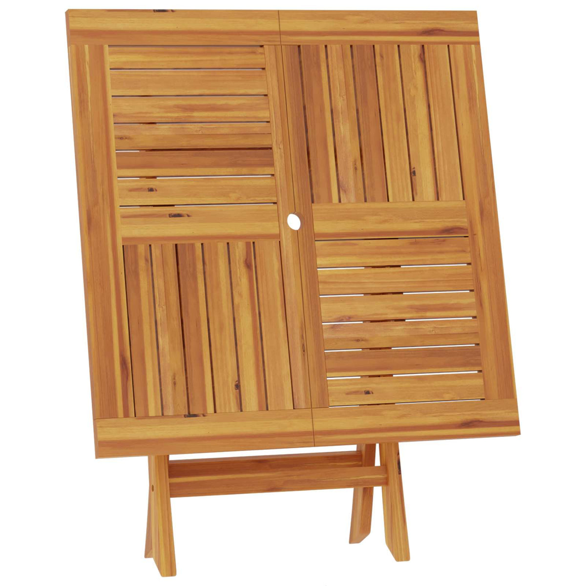 Folding Garden Table Natural 90 x 90 x 75 cm Solid Teak Wood