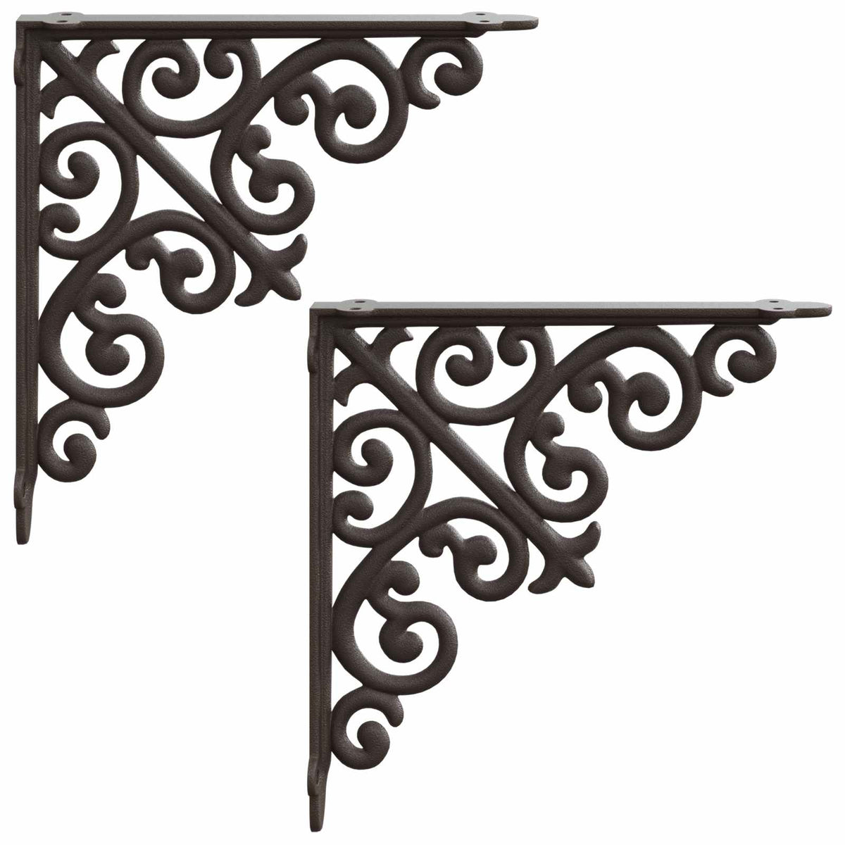 Wall Shelf Brackets 2 pcs Antique Brown 14 x 14 x 3.5 cm Steel
