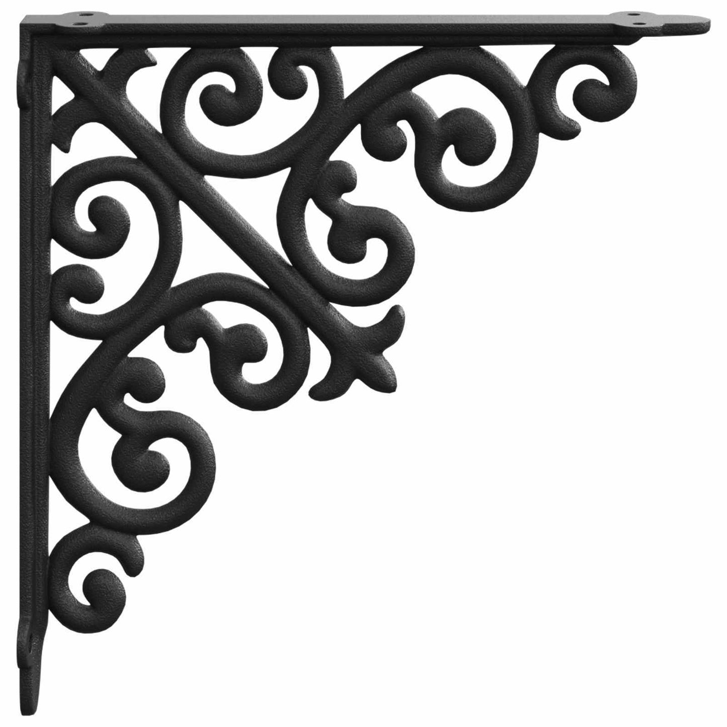 Wall Shelf Brackets 12 pcs Black 24 x 24 x 3.5 cm Steel