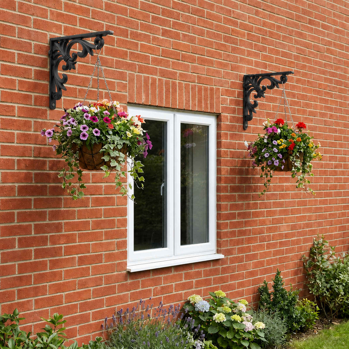 Wall Shelf Brackets 12 pcs Black 21.5 x 21.5 x 3.5 cm Steel
