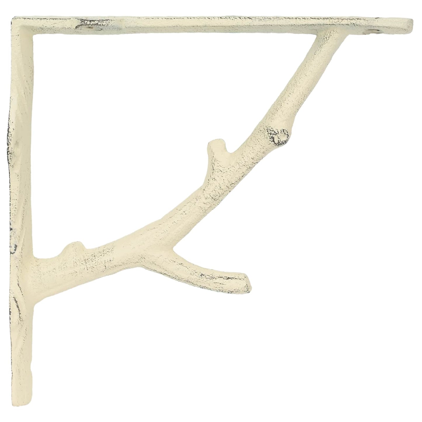 Wall Shelf Brackets 12 pcs Antique White 14 x 14 x 4 cm Steel
