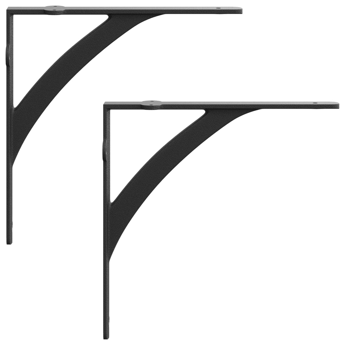 Wall Shelf Brackets 2 pcs Black 14.5 x 14.5 x 3.5 cm Steel