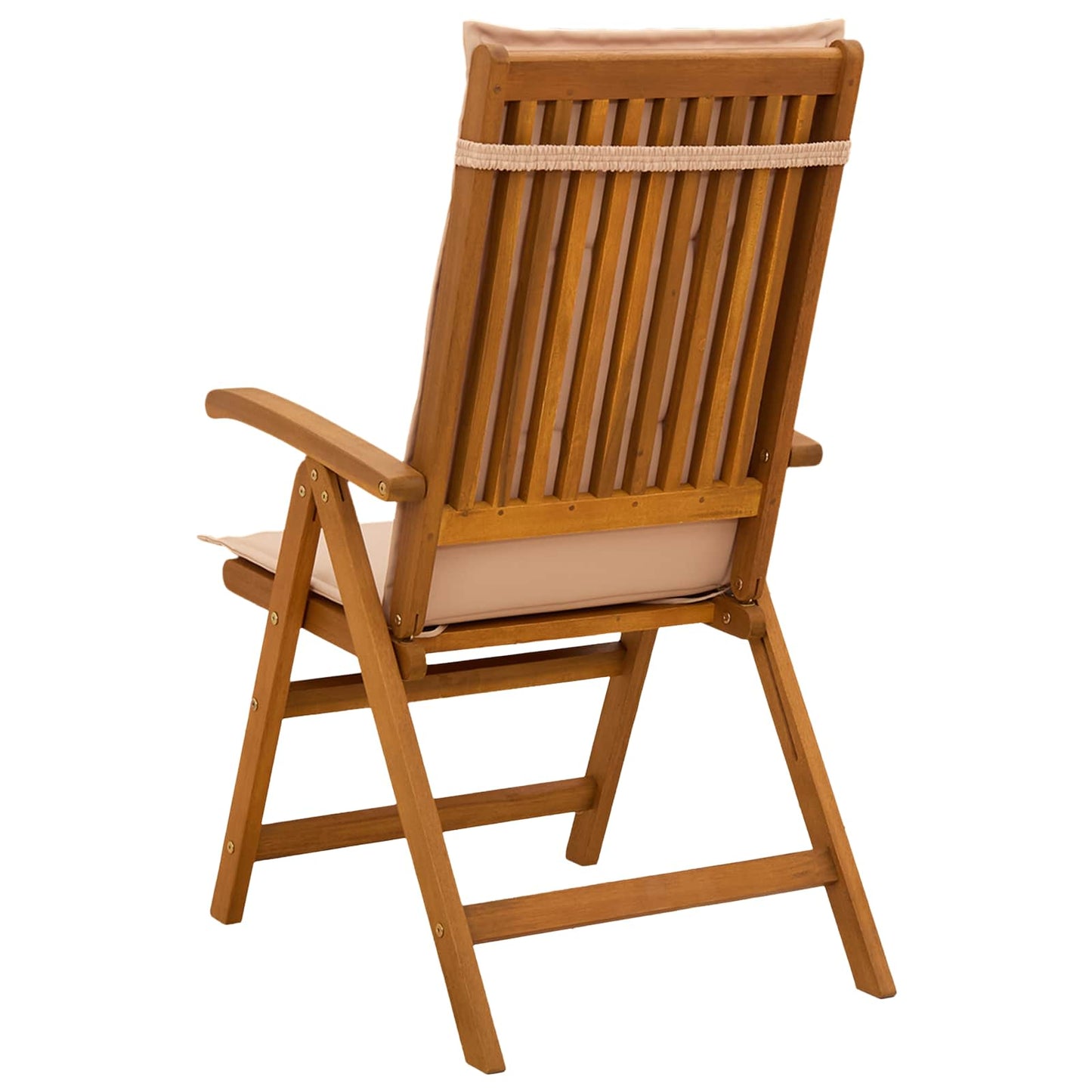 Reclining Garden Chairs 2 pcs Natural Solid Acacia Wood