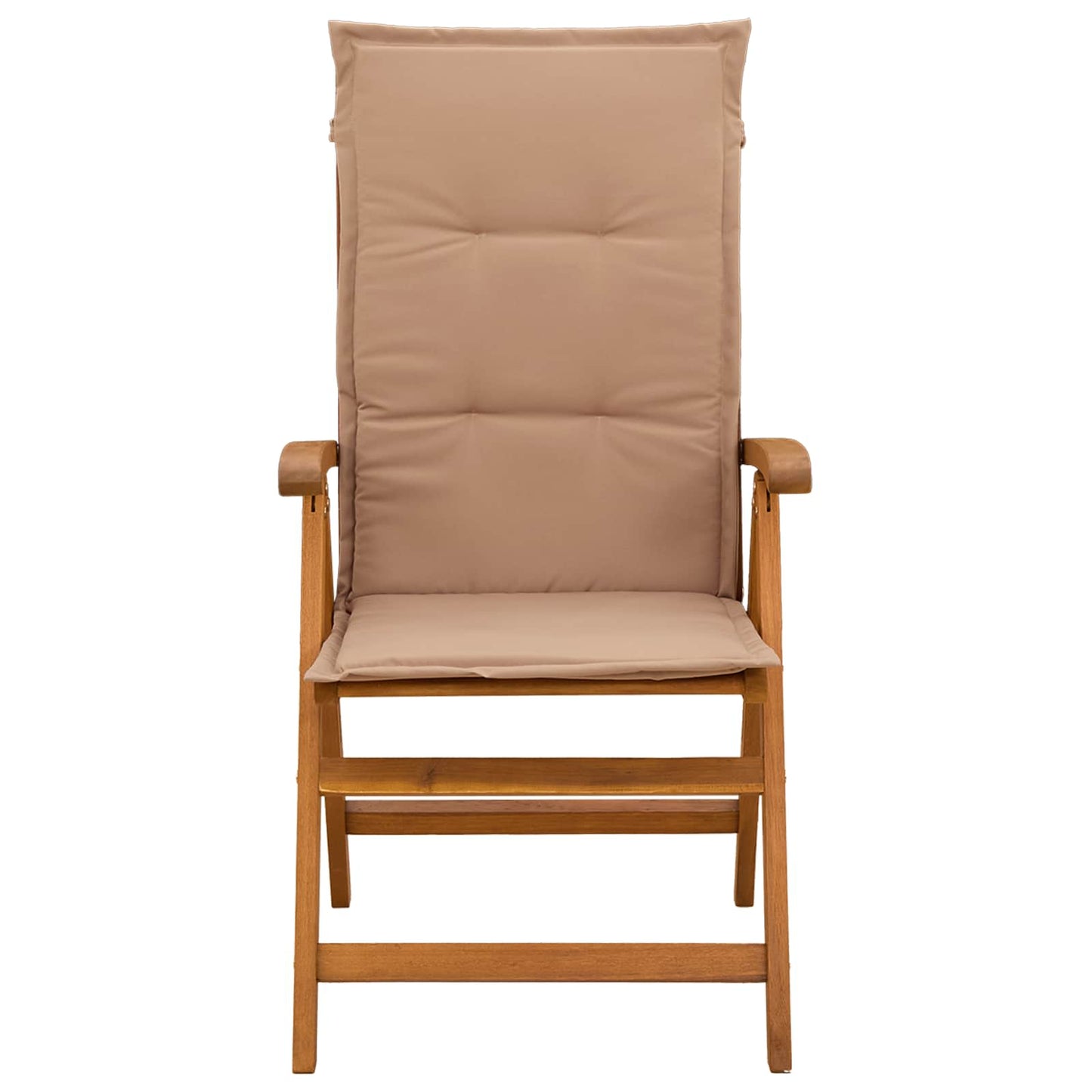 Reclining Garden Chairs 3 pcs Natural Solid Acacia Wood