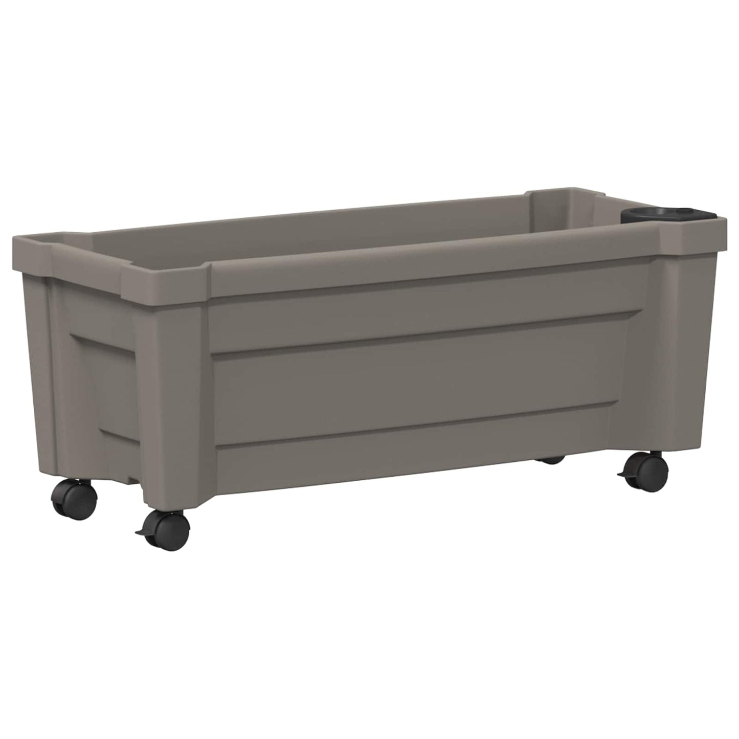 Calypso Planter with Wheels Grey 79 x 35 x 33 cm PP