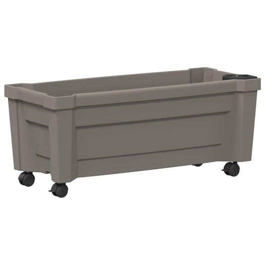 Calypso Planter with Wheels Grey 79 x 35 x 33 cm PP