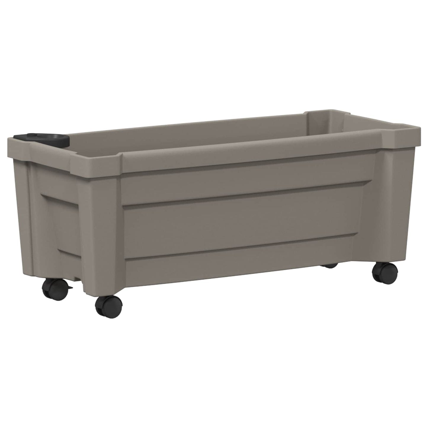 Calypso Planter with Wheels Grey 79 x 35 x 33 cm PP