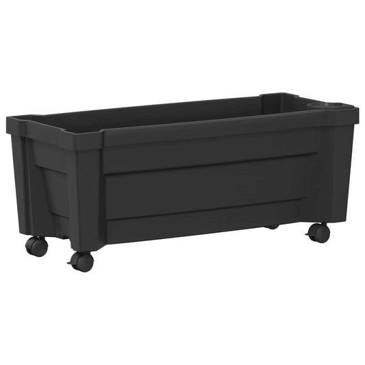 Calypso Planter with Wheels Anthracite 79 x 35 x 33 cm PP