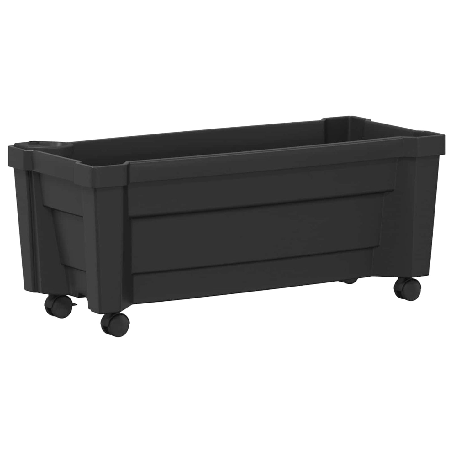 Calypso Planter with Wheels Anthracite 79 x 35 x 33 cm PP