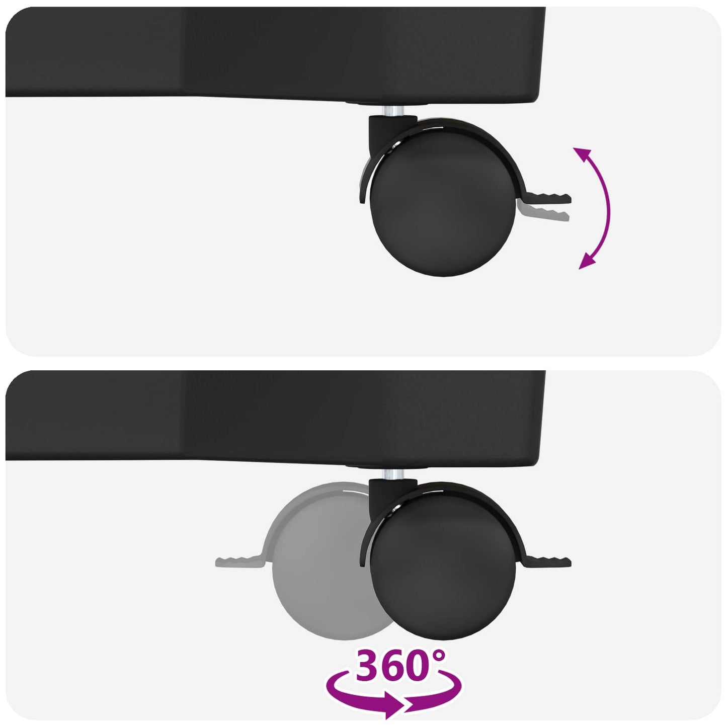 Calypso Planter with Wheels Anthracite 79 x 35 x 33 cm PP