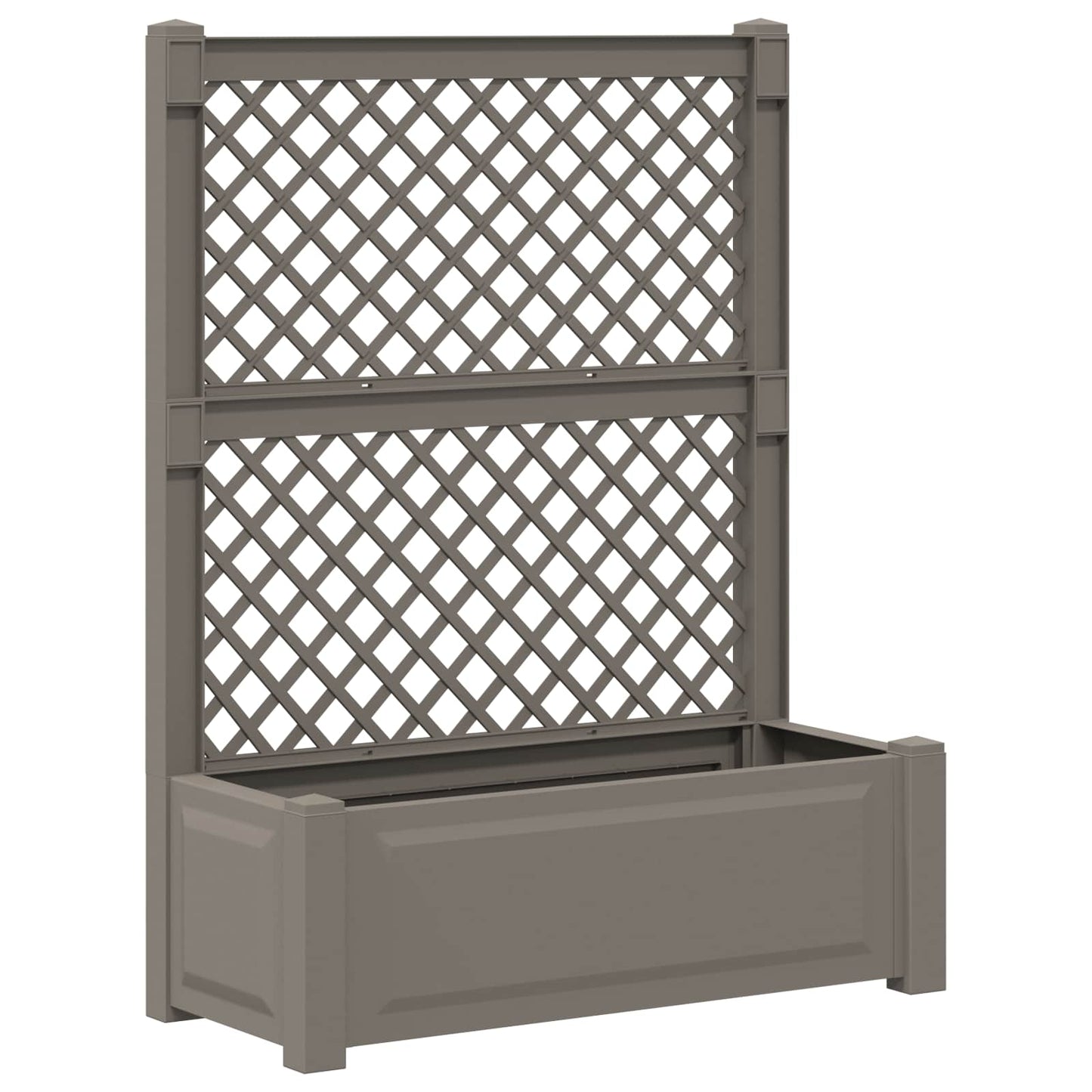 Big Planter with Trellis Grey 99.5 x 43 x 133.5 cm PP